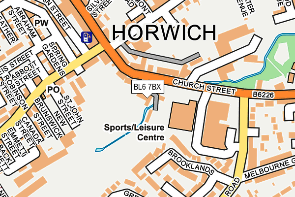 BL6 7BX map - OS OpenMap – Local (Ordnance Survey)