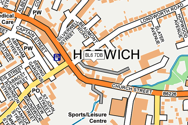 BL6 7DB map - OS OpenMap – Local (Ordnance Survey)