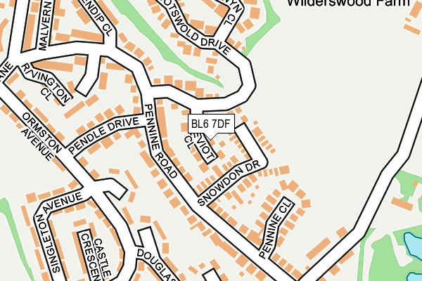 BL6 7DF map - OS OpenMap – Local (Ordnance Survey)