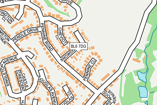 BL6 7DG map - OS OpenMap – Local (Ordnance Survey)