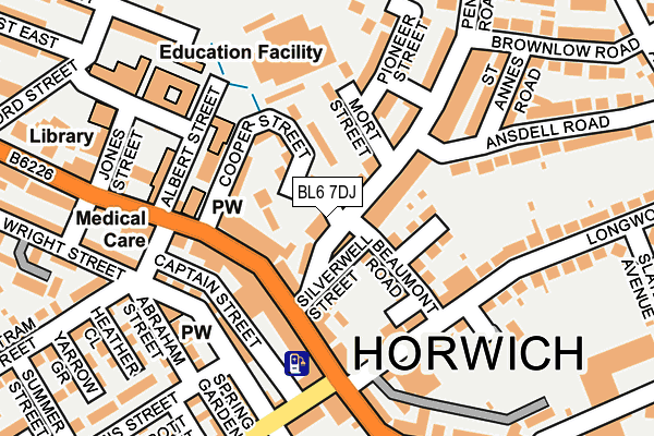 BL6 7DJ map - OS OpenMap – Local (Ordnance Survey)