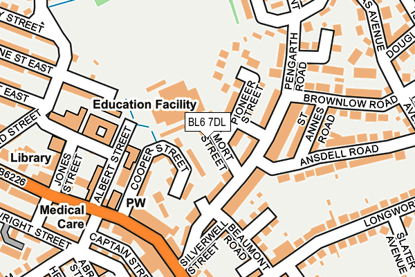 BL6 7DL map - OS OpenMap – Local (Ordnance Survey)