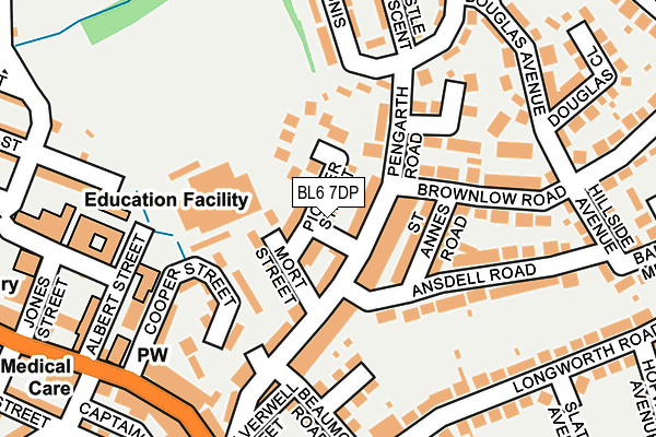 BL6 7DP map - OS OpenMap – Local (Ordnance Survey)