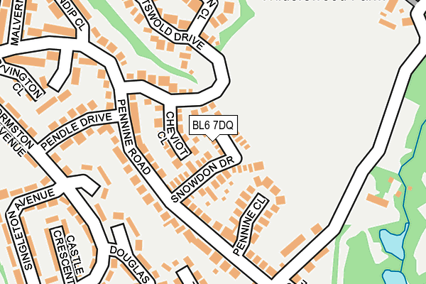 BL6 7DQ map - OS OpenMap – Local (Ordnance Survey)