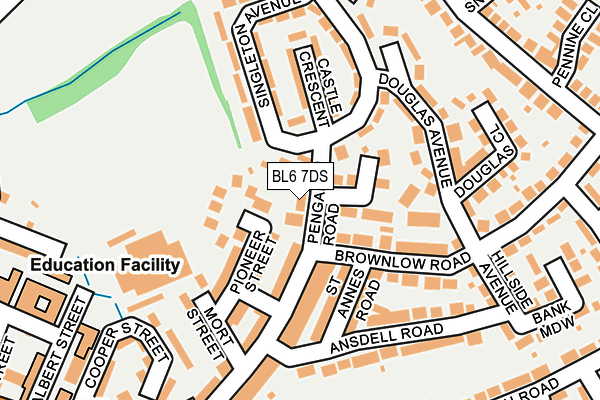 BL6 7DS map - OS OpenMap – Local (Ordnance Survey)