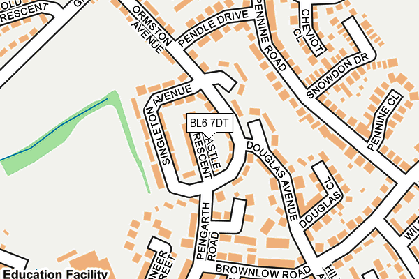 BL6 7DT map - OS OpenMap – Local (Ordnance Survey)