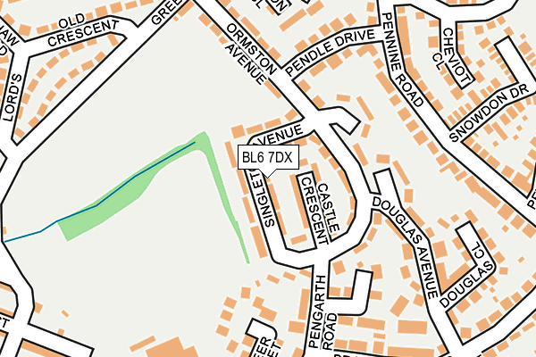 BL6 7DX map - OS OpenMap – Local (Ordnance Survey)