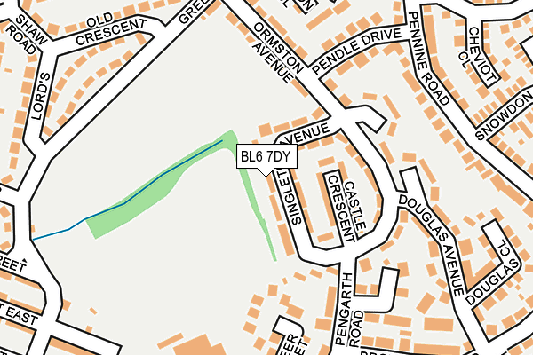 BL6 7DY map - OS OpenMap – Local (Ordnance Survey)