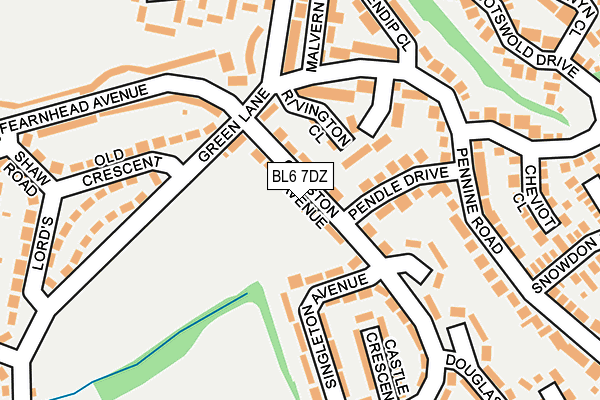 BL6 7DZ map - OS OpenMap – Local (Ordnance Survey)