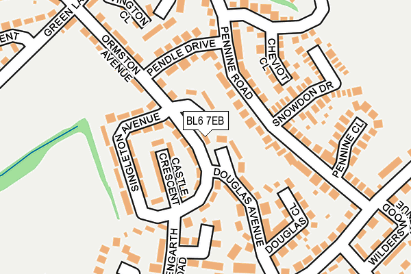 BL6 7EB map - OS OpenMap – Local (Ordnance Survey)