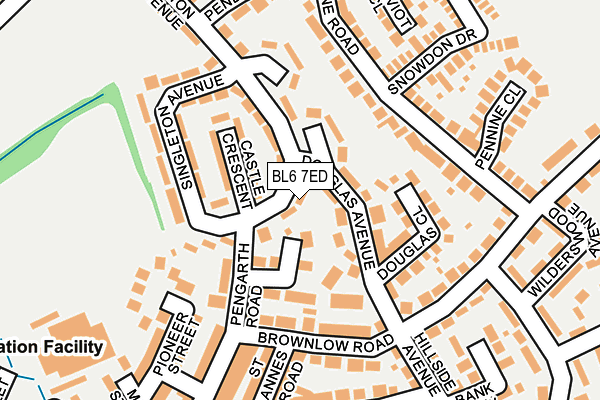 BL6 7ED map - OS OpenMap – Local (Ordnance Survey)