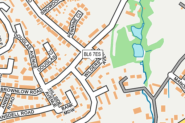 BL6 7ES map - OS OpenMap – Local (Ordnance Survey)