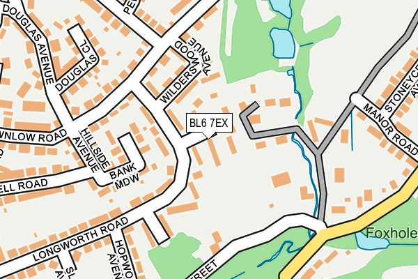 BL6 7EX map - OS OpenMap – Local (Ordnance Survey)