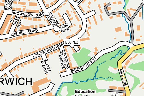 BL6 7EZ map - OS OpenMap – Local (Ordnance Survey)