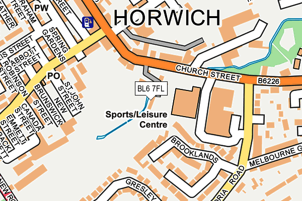 BL6 7FL map - OS OpenMap – Local (Ordnance Survey)