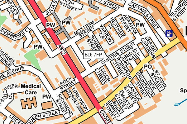 BL6 7FP map - OS OpenMap – Local (Ordnance Survey)