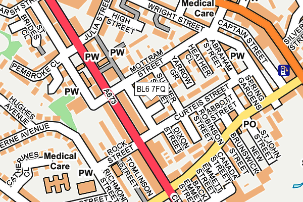 BL6 7FQ map - OS OpenMap – Local (Ordnance Survey)