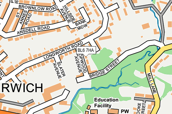 BL6 7HA map - OS OpenMap – Local (Ordnance Survey)