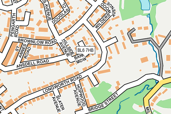 BL6 7HB map - OS OpenMap – Local (Ordnance Survey)