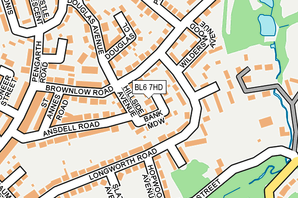 BL6 7HD map - OS OpenMap – Local (Ordnance Survey)