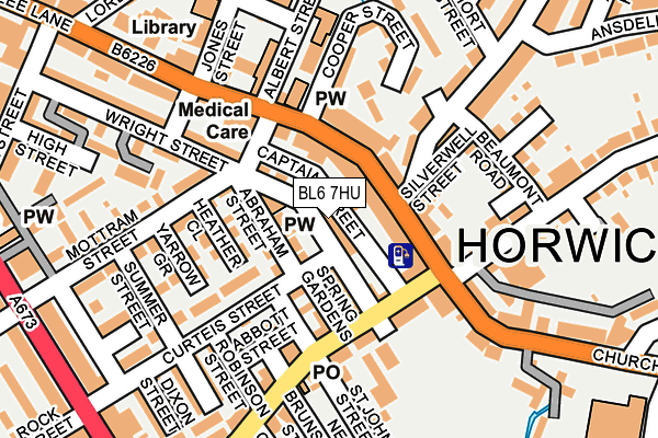 BL6 7HU map - OS OpenMap – Local (Ordnance Survey)