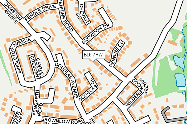 BL6 7HW map - OS OpenMap – Local (Ordnance Survey)