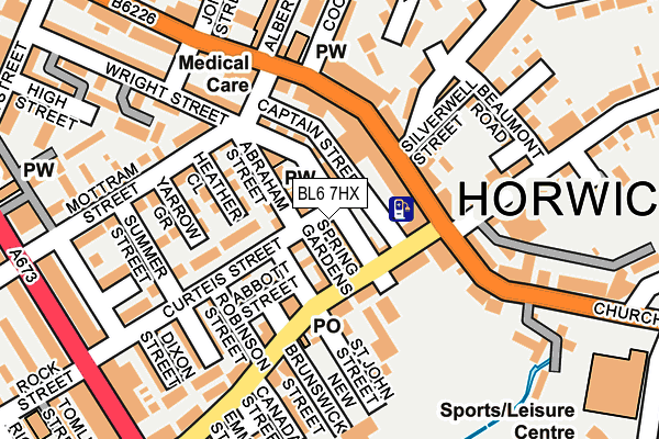 BL6 7HX map - OS OpenMap – Local (Ordnance Survey)