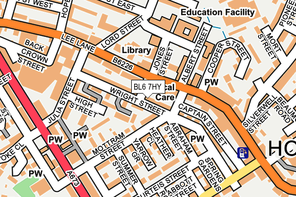 BL6 7HY map - OS OpenMap – Local (Ordnance Survey)