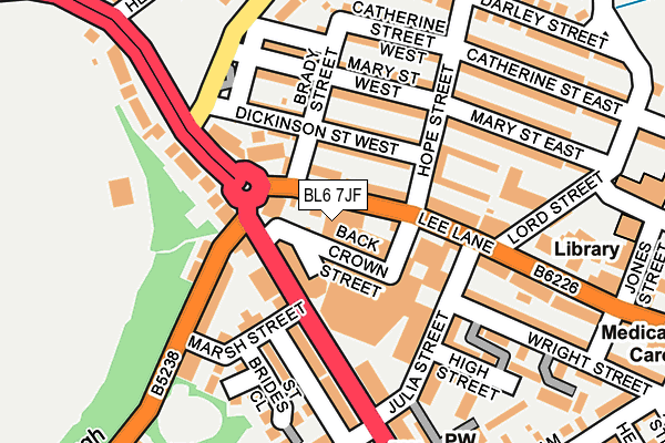 BL6 7JF map - OS OpenMap – Local (Ordnance Survey)