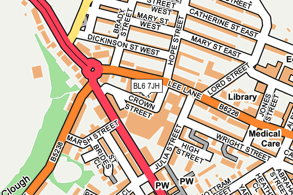 BL6 7JH map - OS OpenMap – Local (Ordnance Survey)