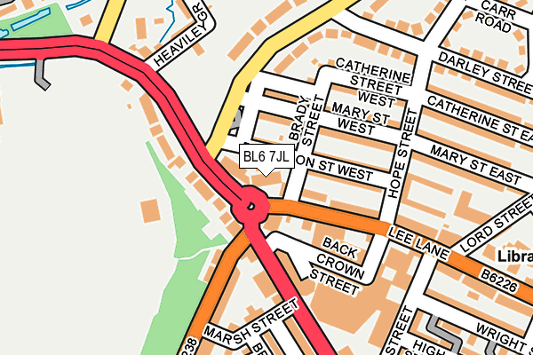 BL6 7JL map - OS OpenMap – Local (Ordnance Survey)