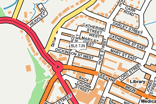 BL6 7JN map - OS OpenMap – Local (Ordnance Survey)