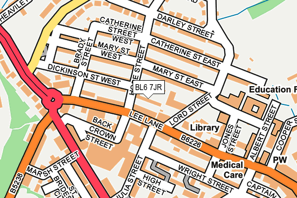 BL6 7JR map - OS OpenMap – Local (Ordnance Survey)