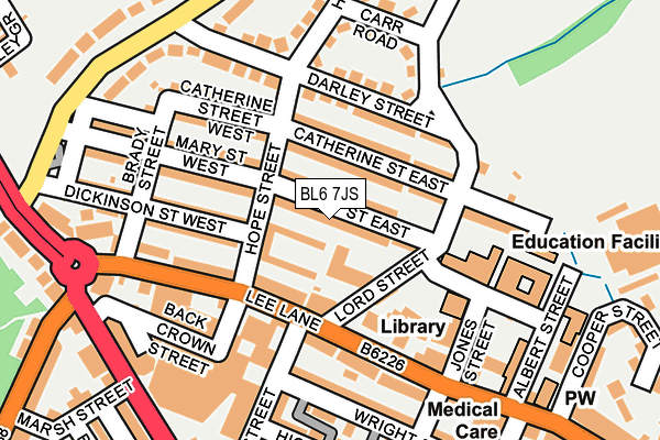 BL6 7JS map - OS OpenMap – Local (Ordnance Survey)