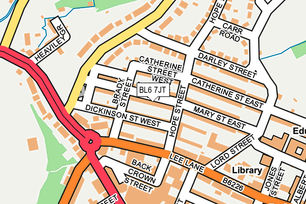 BL6 7JT map - OS OpenMap – Local (Ordnance Survey)