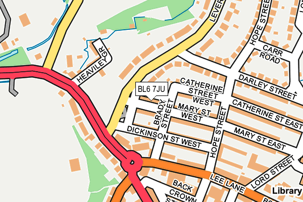 BL6 7JU map - OS OpenMap – Local (Ordnance Survey)