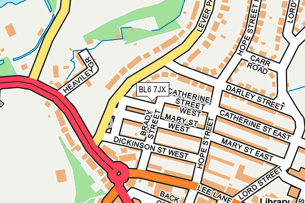 BL6 7JX map - OS OpenMap – Local (Ordnance Survey)