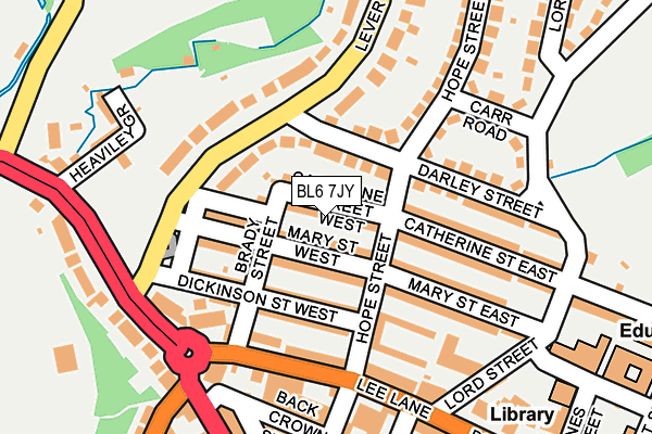 BL6 7JY map - OS OpenMap – Local (Ordnance Survey)