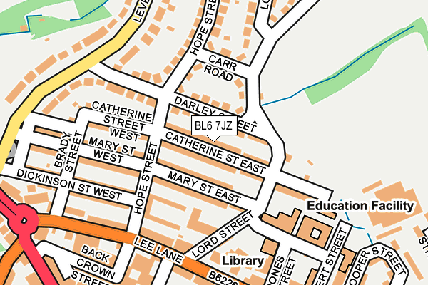 BL6 7JZ map - OS OpenMap – Local (Ordnance Survey)