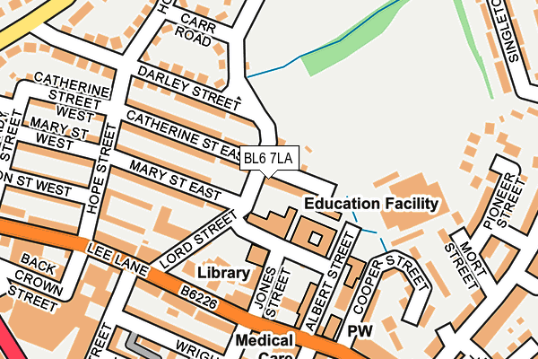 BL6 7LA map - OS OpenMap – Local (Ordnance Survey)