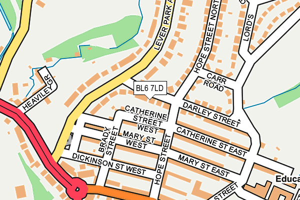 BL6 7LD map - OS OpenMap – Local (Ordnance Survey)