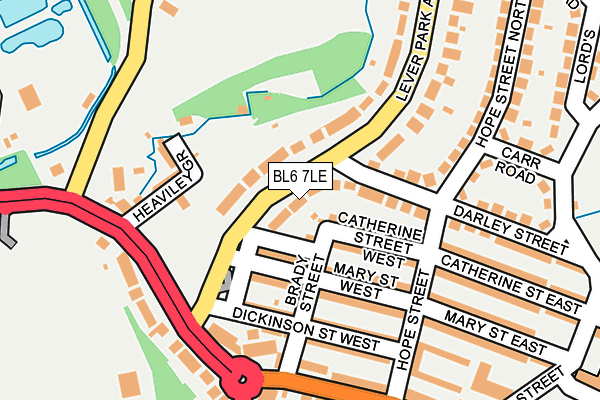BL6 7LE map - OS OpenMap – Local (Ordnance Survey)