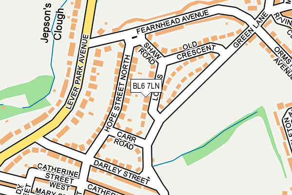 BL6 7LN map - OS OpenMap – Local (Ordnance Survey)