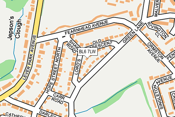 BL6 7LW map - OS OpenMap – Local (Ordnance Survey)