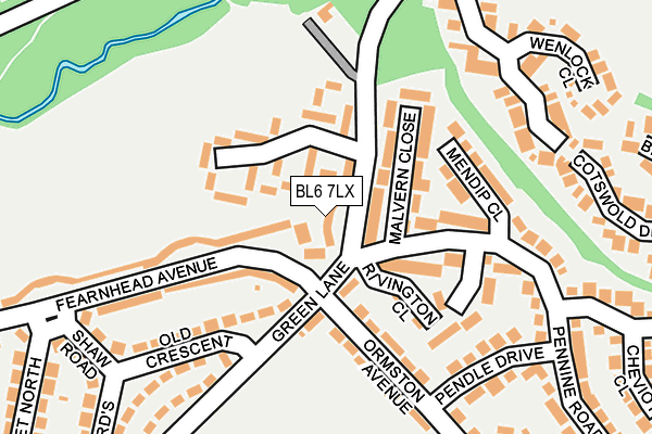 BL6 7LX map - OS OpenMap – Local (Ordnance Survey)