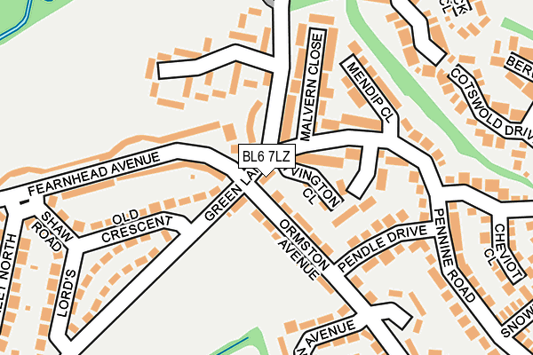 BL6 7LZ map - OS OpenMap – Local (Ordnance Survey)