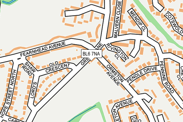 BL6 7NA map - OS OpenMap – Local (Ordnance Survey)