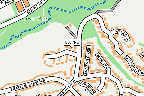 BL6 7NE map - OS OpenMap – Local (Ordnance Survey)