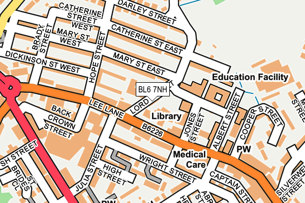 BL6 7NH map - OS OpenMap – Local (Ordnance Survey)