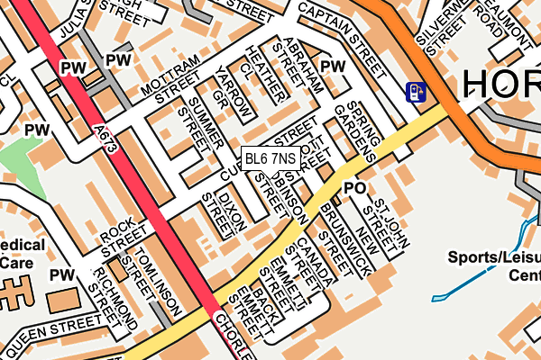 BL6 7NS map - OS OpenMap – Local (Ordnance Survey)